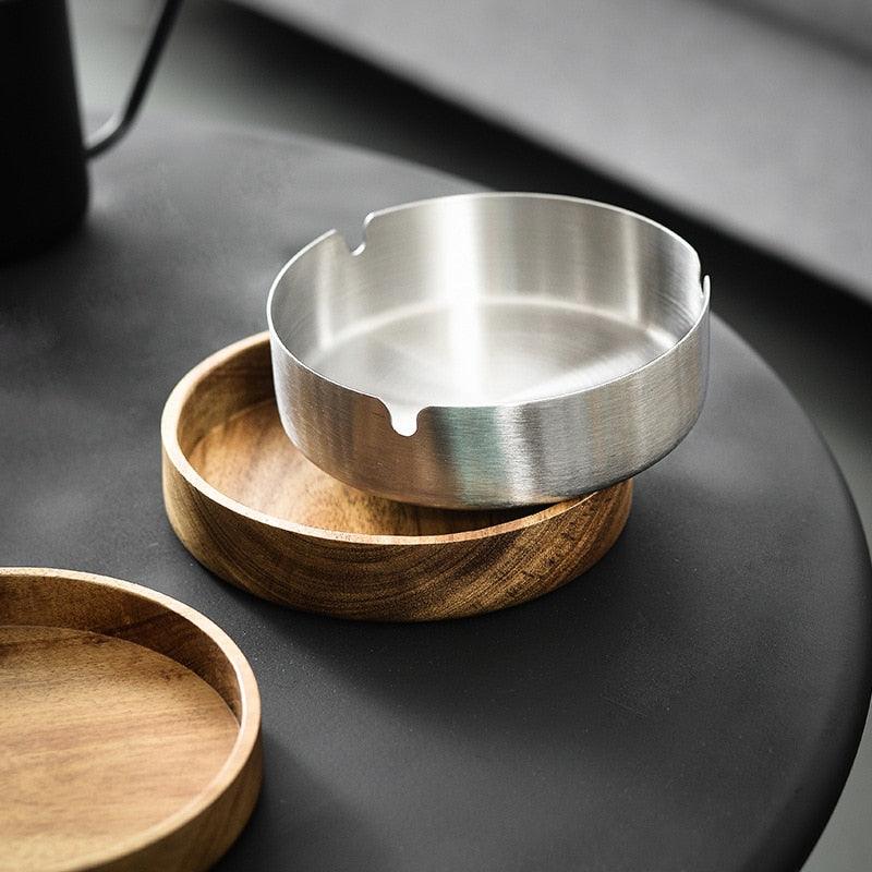 SILVER WOOD ASHTRAY - THEMASTER