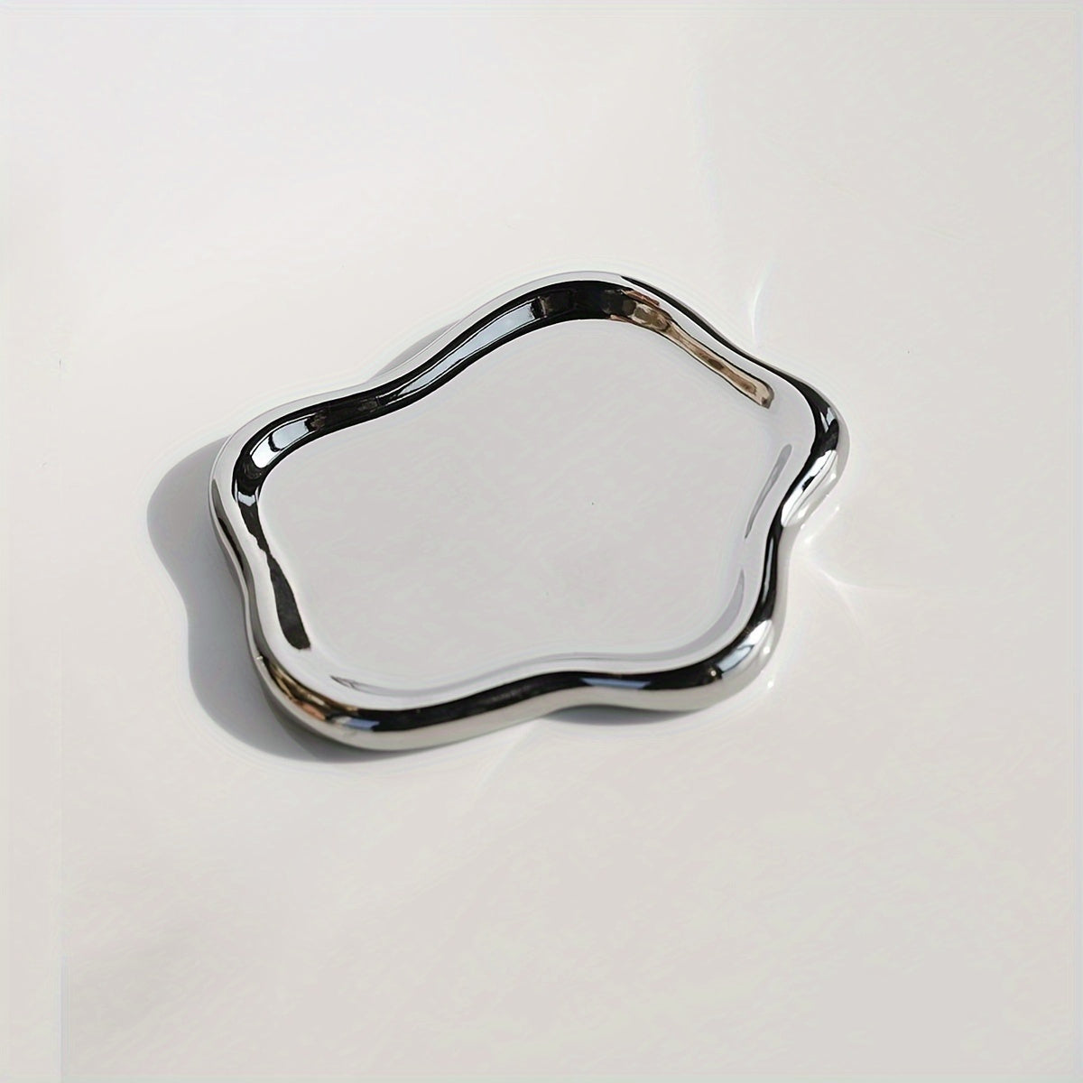 SILVER CERAMIC TRAY - THEMASTER