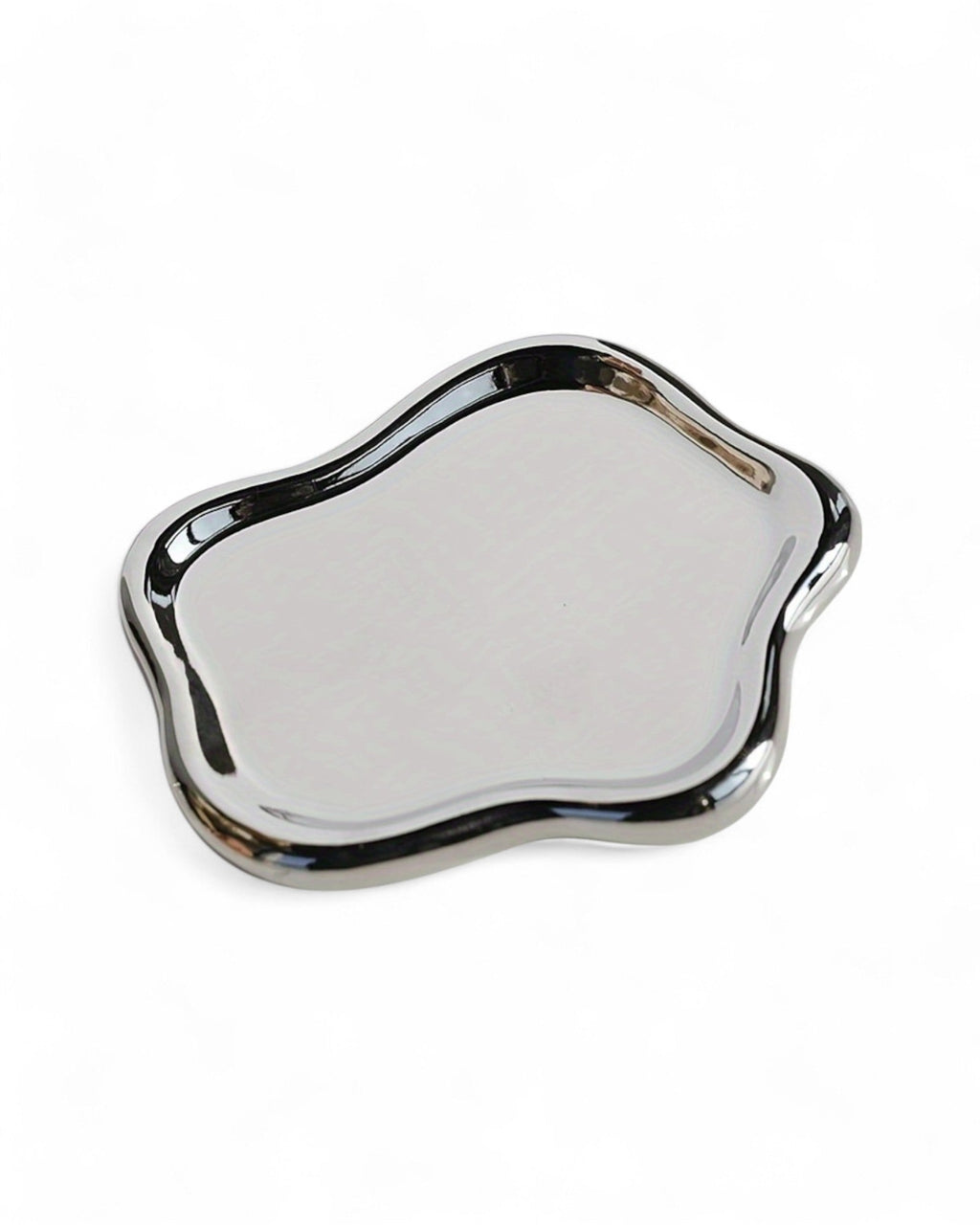 SILVER CERAMIC TRAY - THEMASTER
