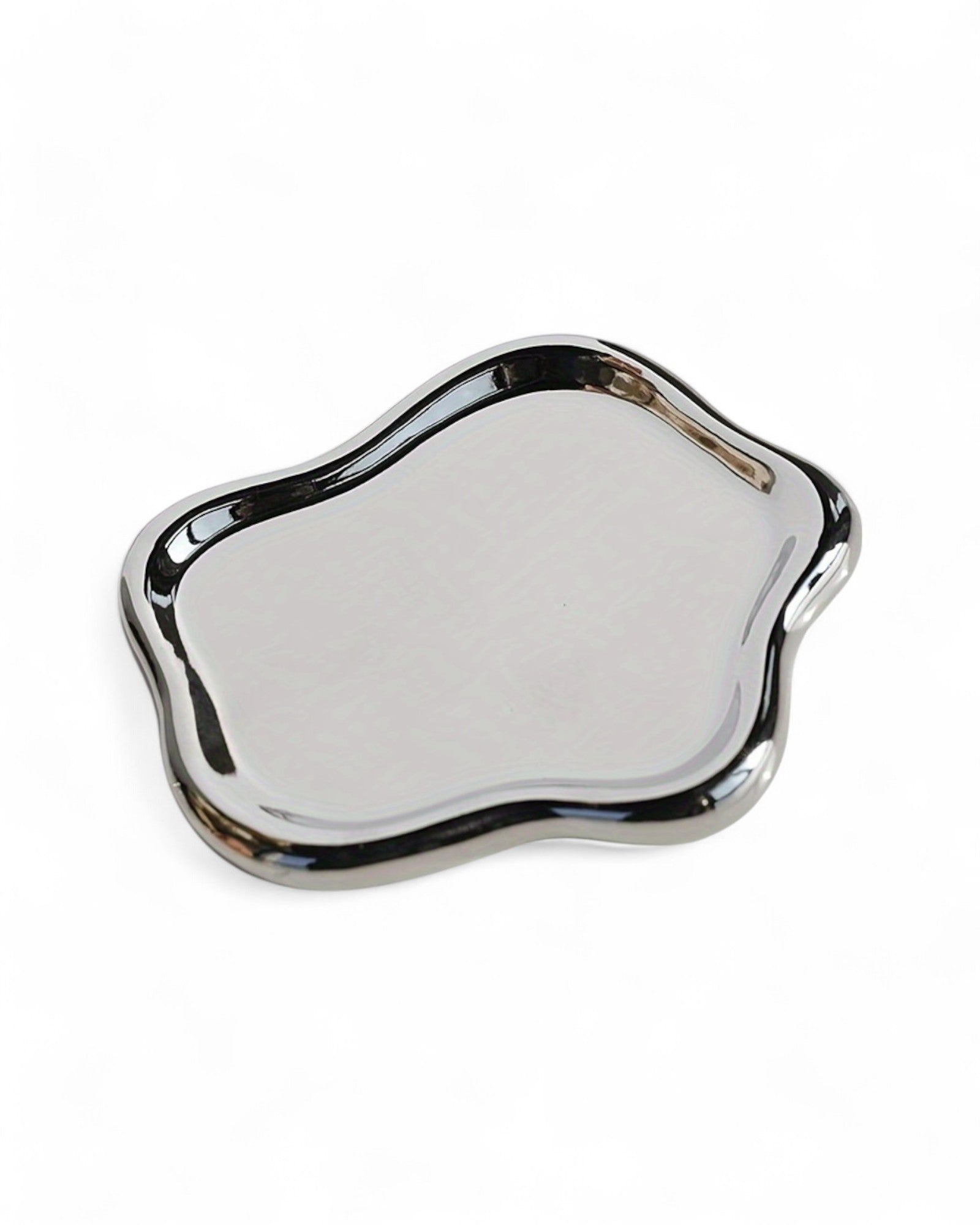 SILVER CERAMIC TRAY - THEMASTER
