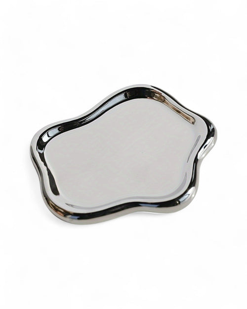 SILVER CERAMIC TRAY - THEMASTER
